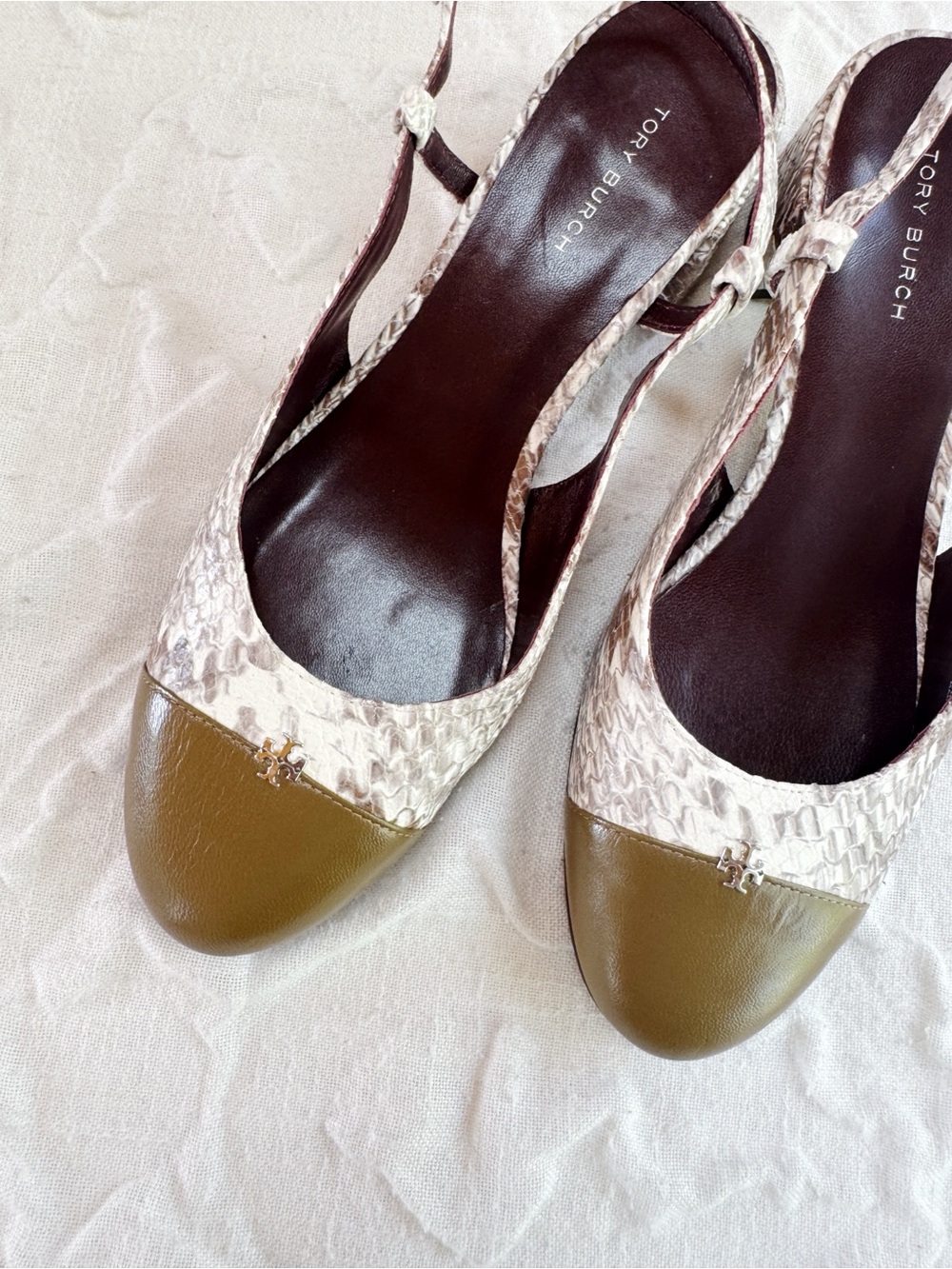 Tory Burch Cap Toe Slingback Sandal Size 7.5 - Picture 5 of 9